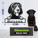 LACEEZEN Metal Dog Wall Art Home Decor Minimalist Hanging Appearance Dog Black Wall Sculptures Room & Living Room Front Entry Door Wall Garden Balcony 9.8"x 9.8"
