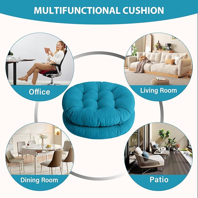 Tiita Outdoor Cushions Square Floor Pillow Thicken Tufted Seat Pad Large Floor Cushion for Yoga Meditation Living Room