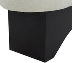 SAFAVIEH Couture Collection Carsen Ivory Boucle/Black Bench (Fully Assembled)