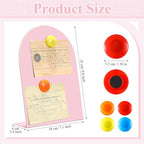 Shimeyao 2 Pcs Pink Magnetic Bulletin Board for Tabletops with 8 Magnets 10x7 Inch Memo Display Easel Stand for Home Office School Kitchen Table Supplies (Arched)