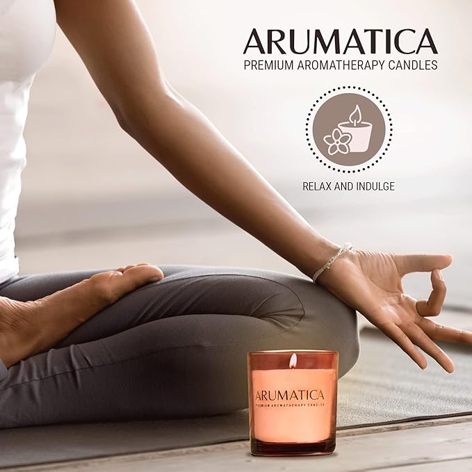 Premium Aromatherapy Candle Set | Stress Relief Soy Wax Candles with Relaxing Scents | Scented Candles for Home Yoga, Meditation & Spa | Luxury Candle Gift Set (4 Pack, 5oz Each) Total 20oz