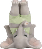 Veronese Design 3 1/2 Inch Yoga Elephant Headstand Pose Resin Figurine Hand Painted Animal Collectibles