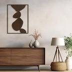 SIGNLEADER Metal Wall Art Decor Abstract Shapes Illustrations Modern Abstract Wall Sculpture Hangings Home Decoration for Living Room, Bedroom, Bathroom, Kitchen, Outdoor - 18" Bronze