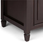 SIMPLIHOME Connaught Storage Bench - 51 inch Wide Solid Wood Trunk Bench in Dark Chestnut Brown, Traditional Bench for Entryway with Lift-Up Lid and 3 Hidden Compartments