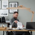 Task Lamp with Clamp, Bright 117PCS LEDs, Metal Swing Arm 24W 2200 Lumen Dimmable Led Desk Lamp for Architect Home Office Study Reading Dorm Workbench Craft, 23 Inch Working Lamp(Gold)