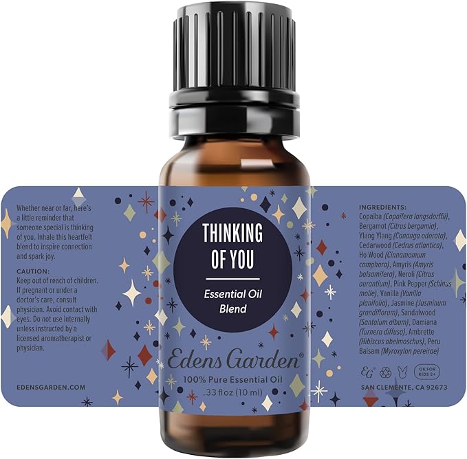 Edens Garden Thinking of You Essential Oil Blend – Sympathy & Comfort Gift, 100% Pure Undiluted Aromatherapy for Wellness & Special Occasions – 10 ml (.33 fl oz)