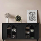 QIYAODECO® Vintage Metal Desk Clock for Bedroom, with Adjustable Angle Ticking Small Battery Operated Mantel Bedside Clock, Decorative Table Old Fashioned Style Black Decor Adult Kid Gift,Gold Black