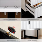 Modern Chest of Drawers with 9 Drawers,Deep Drawers,Clothes Organizer,Large Storage Cabinet for Living Room, Bedroom,Hallway,with Anti-Tipping Device, White