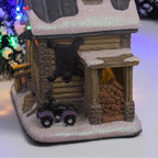 Black Bear Lodge Porcelain Christmas Village with LED Lights