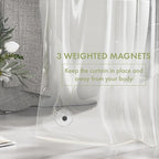 AmazerBath Camper Shower Curtain Liner 60x64, Clear Shower Curtain Liner, Waterproof Plastic Shower Liner, Cute Lightweight PEVA Shower Curtain with 3 Magnets and 10 Rustproof Metal Grommets
