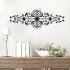 Metal Scroll Wall Decor Rustic Iron Wall Medallion Small Traditional Scroll Arts Home Decorations Scroll Accent Wall Art for Home Living Room Front Porch Above Door Hallway Entryway