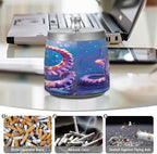 Octopus Underwater Ashtray with Lid, Outdoor Ashtrays for Patio, Stainless Steel Ashtray Odorless Smokeless for Home Office Balcony