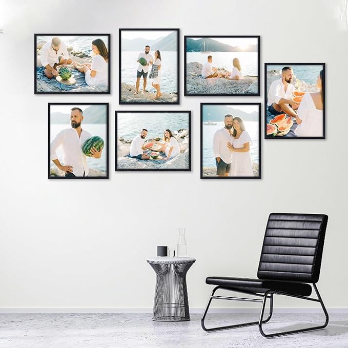 Giftgarden 16x20 Frames Black 7 Pack 20x16 Large Poster Picture Frame for Wall Portrait Landscape Orientation