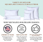 Pillowflex Synthetic Down Pillow Insert - 20x72 Down Alternative, Ultra Soft Body Pillow, Large King Body Bed Sleeping Pillow - 1 Decorative Pillow Form