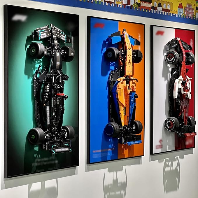 iLuane Display Wallboard for Replica Race Car Model Building Kit, Adult Collectibles Wall Mount, Home or Office Décor (No Car Included)