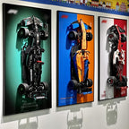 iLuane Display Wallboard for Replica Race Car Model Building Kit, Adult Collectibles Wall Mount, Home or Office Décor (No Car Included)