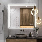 40x36 Inch Led Mirror for Bathroom with Front Light and Backlit, Bathroom Mirror with Led Lights, Vanity Mirror with Lights for Wall, Anti-Fog, Dimmable, Memory Function, Tempered Glass