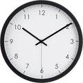 Amazon Basics Classic 12", Easy to Read, Silent Non Ticking, Battery Operated, Round Wall Clock, Black
