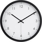 Amazon Basics Classic 12", Easy to Read, Silent Non Ticking, Battery Operated, Round Wall Clock, Black