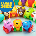 JOYIN Animal Cars, Soft Rubber Car Set Toy, Baby Mini Vehicles, Bath Toy Car for Boys and Girls,Summer Beach and Pool Activity Gift, Party Favors for Kids, Christmas Kids Gifts