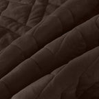 HORIMOTE HOME Quilt Set Twin Size Chocolate, Classic Geometric Diamond Stitched Pattern, Ultra Soft Microfiber Lightweight Bedding Set Bedspread Coverlet for All Season with 1 Quilt 1 Pillow Sham