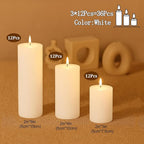 36 Pack White Pillar Candles Bulk Set, 2x3 2x4 2x6 Inch - 12 Each Size, Dripless Smokeless Clean Burning for Wedding Centerpieces, Home Decor, Church, Romantic Ambiance！