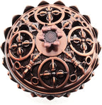 E-outstanding Mini Vintage Copper Cone Incense Holder Ash Catcher Lotus Incense Burner Bowl for Charcoal Disc, Sage Cones, Coil Incense