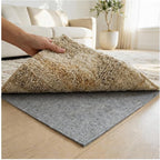 Felt Rug Pad with Gripper Dots, 5x7 Ft Non-Slip Rug Underpad with PVC Backing, 1/6" Thick Cushioned Carpet Pad Gripper for Hardwood Floors, Vinyl & Tile, Under Rug Padding Floor Protection