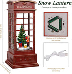 Christmas Snow Globe Lantern,Christmass Lantern with 8 Christmas Theme Music,Christma Snow Globe Gifts Water Glittering Swirling Christma Home Decoration (Christmas Child)