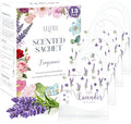 13 PCS Lavender Sachets Bags for Drawers and Closets, Hanging Scented Sachets Air Fresheners, Natural Home Fragrance Odor Eliminator for Wardrobe, Shoe Cabinet, Car & Bathroom Potpourri Bag