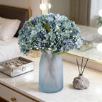 Kimura's Cabin 6pcs Fake Blue Flowers Artificial Silk Hydrangea Flowers Bouquets Faux Hydrangea with Stems for Farmhouse Home Table Centerpieces Wedding Party Decoration(Blue, Pack of 6)