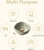 Incense Holder with 3 Incense Sockets, 4 In 1 Incense Burner Holder 4.25 Inch Incense Holder for Sticks, Ceramic Incense Stick Holder for Palo Santo, Cone Incense, Meditation, Yoga, Sage Green