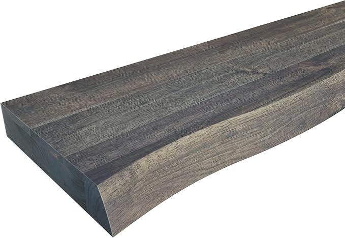 36" Acacia Live Edge Floating Shelves Set of 2 - Wall Mounted Wooden Shelf for Stylish Home Décor - Mocha Color 36x7.5x1.5 Inches