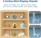 Artliving 3 Inch Clear Plastic Easels or Stand/Plate Holders to Display Pictures or Other Items at Weddings, Home Decoration, Birthdays, Tables (12 Pack)