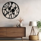 SIGNLEADER Metal Wall Art Decor Abstract Geometric Minimalist Modern Abstract Wall Sculpture Hangings Home Decoration for Living Room, Bedroom, Kitchen, Bathroom, Outdoor - 24" Black