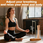 3-in-1 Incense Holder for Sticks, Incense Burner Holder with Glass Ash Catcher & Stick Storage, Bedroom House Yoga Meditation Zen Decor, Spa Gifts for Women, Unique Cozy Home Decor, Natural Wood