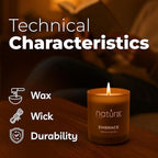 Natur IX Embrace Scented Candles for Home | Velvet & Vanilla | Natural Non Toxic Soy Candles with Essential Oils | 50 H Long Burning