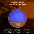 Vivilumens Sunrise Alarm Clock, Gentle Wake-Up Light & Sound Machine, Dual Alarms for Heavy Sleepers Adults, Natural Sounds, RGB Mood Light, Dimmable Bedside Night Lamp Ideal for Bedroom & Gifts
