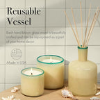 LAFCO New York Signature Reed Diffuser, French Lilac - 15 oz - Up to 9 Months Fragrance Life - Reusable, Hand Blown Glass Vessel - Natural Wood Reeds - Made in The USA