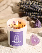 AOOVOO Lavender Candles Set for Women - 4 Pack Candles for Home Scented, 28 oz 200 Hour Long Lasting Aromatherapy Candle with Crystals Inside, Birthday Gifts Valentines Day Candle for Women Mom