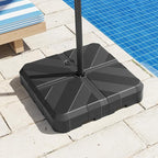 Giantex Fillable Offset Patio Umbrella Base - Heavy Duty HDPE Cantilever Umbrella Stand, 176lbs Water & Sand Weight Capacity, Pole Holder for Outdoor, Deck, Backyard, Garden, Market