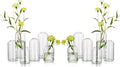 Glass Bud Vases for Flowers - Hewory Blown Modern Small Glass Vases for Centerpieces Set of 12, Mini Clear Bulk Flower Vases for Wedding Party Events Home Decor Floral Arrangement (Not Include Flower)