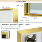 Keonjinn 24 x 32 In Brushed Gold Bathroom Mirror for Over Sink Shiny Gold Rectangle Wall Mirror Metal Framed Rectangular Farmhouse Mirror Modern Square Corner Framed Vanity Mirror(Horizontal/Vertical)