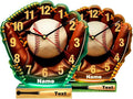Customized Name Baseball Led Night Desk Clock,Bedroom Time Night Light,Quartz Movement,Silent Pointers,10,12 in,Baseball Themed Birthday Gift Decorating Boy's Room