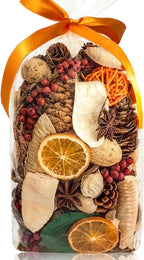 Potpourri Bag,Orange/Wine Scented Potpourri Bowl Filler,Decorative Dried Flower, Bathroom Vase Decor(20 oz)