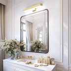 Ralbay 24inch Gold Vanity Light with 5 Color Temperature (2700K-6000K) Dimmable Acrylic Metal 24W LED Modern Matte Gold Bathroom Vanity Light Bar