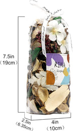 Qingbei Rina Spring Potpourri Bags,Vanilla Scented Potpourri Bowl Filler,White Decorative Dried Flower, Home Fragrance, Bathroom Vase Filler,8.4 oz|2 Bags