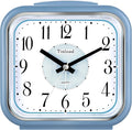 5.5" Large Analog Alarm Clock Silent Non Ticking, Gentle Wake, Beep Sounds, Increasing Volume, Battery Operated Snooze and Manual Light, Easy Set