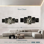 Elephant Stock Christian Prayer Canvas - 5 Panel Pictures Decor - Digital Design Canvas Print - Christian Wall Decor - 92" X 42"