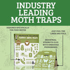 Triple-Strength Pantry Moth Traps 6 Pack – Safe Pheromone Moth Traps for House & Kitchen – Non-Toxic Pantry Pest Solution for Indian Meal Moths